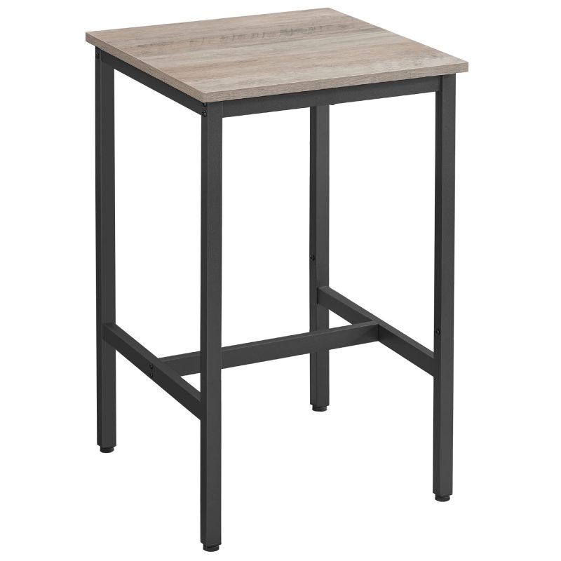 Mesa de bar 60x60x90 cm industrial greige y negro