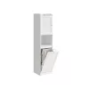 Armario de Baño con Cesto Ropa Sucia 40x40x170 cm Blanco Nube