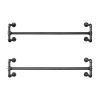 Perchero de pared industrial, set de 2, espacio eficiente