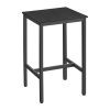 Mesa bar cuadrada alta, estilo industrial, negro