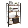 Estantería de escalera estilo industrial de 4 niveles, estructura de hierro