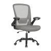 Silla de escritorio ergonómica giratoria con soporte lumbar, gris