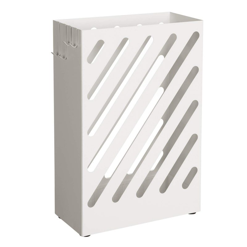 Paragüero rectangular con ganchos y bandeja recolectora de agua
