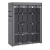 Armario de ropa de tela grande 45x130x167 cm, gris