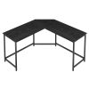 Escritorio esquinero negro para oficina, gaming, 149x149 cm