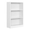 Estantería para libros de 3 compartimentos, blanco