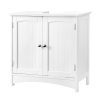 Armario bajo lavabo con 2 puertas, balda ajustable, blanco