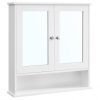Mueble lavabo baño con puertas de persiana, 60x30x63 cm, blanco
