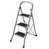 Escalera plegable 3 peldaños, altura trabajo 260 cm, 150 kg, gris paloma