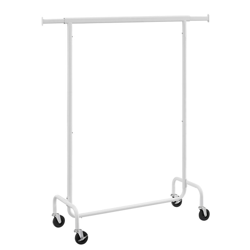 Perchero burro extensible con ruedas, blanco