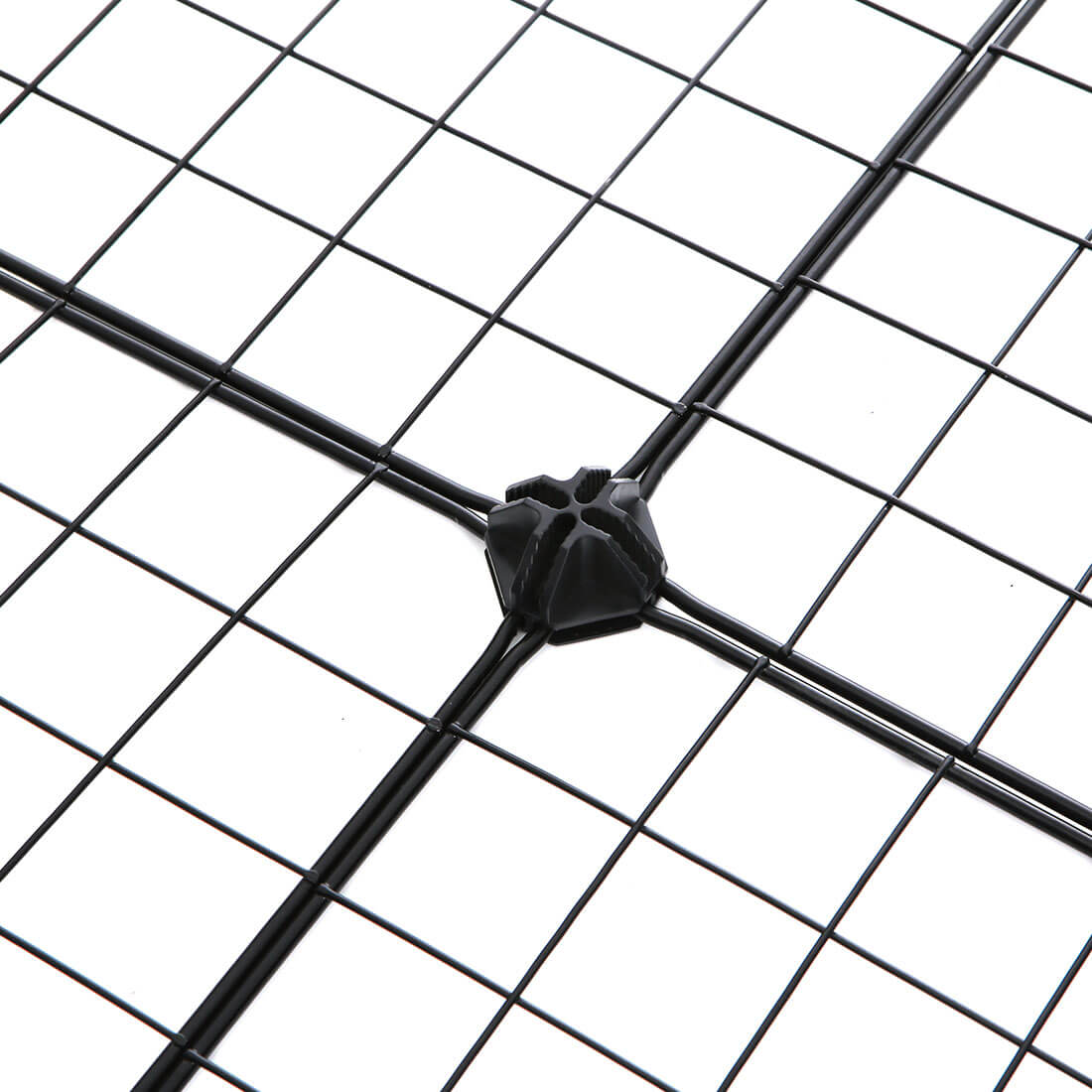 Estantería modular malla hierro 93x31x123 cm, 4 niveles, negro - Imagen 6