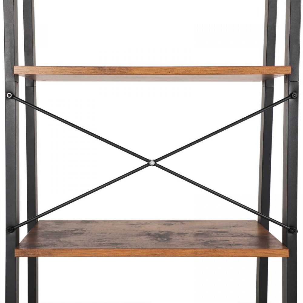 Estantería escalera vintage de 4 niveles, librería de esquina - Imagen 6