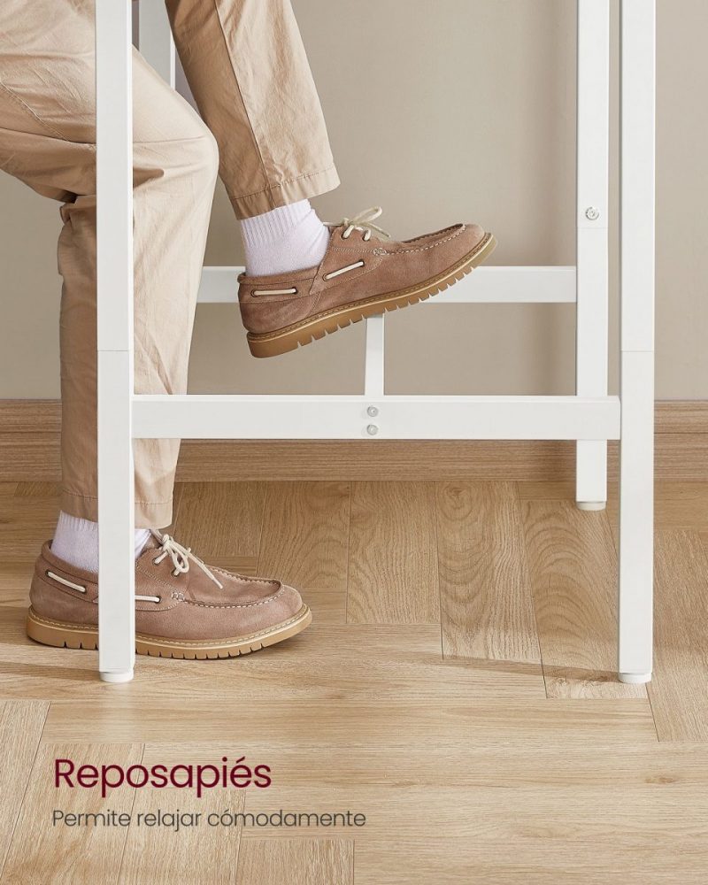 Mesa bar cuadrada alta, estilo industrial, roble - Imagen 5