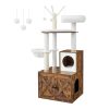 Árbol para gatos 2 en 1 con arenero oculto, rascador moderno