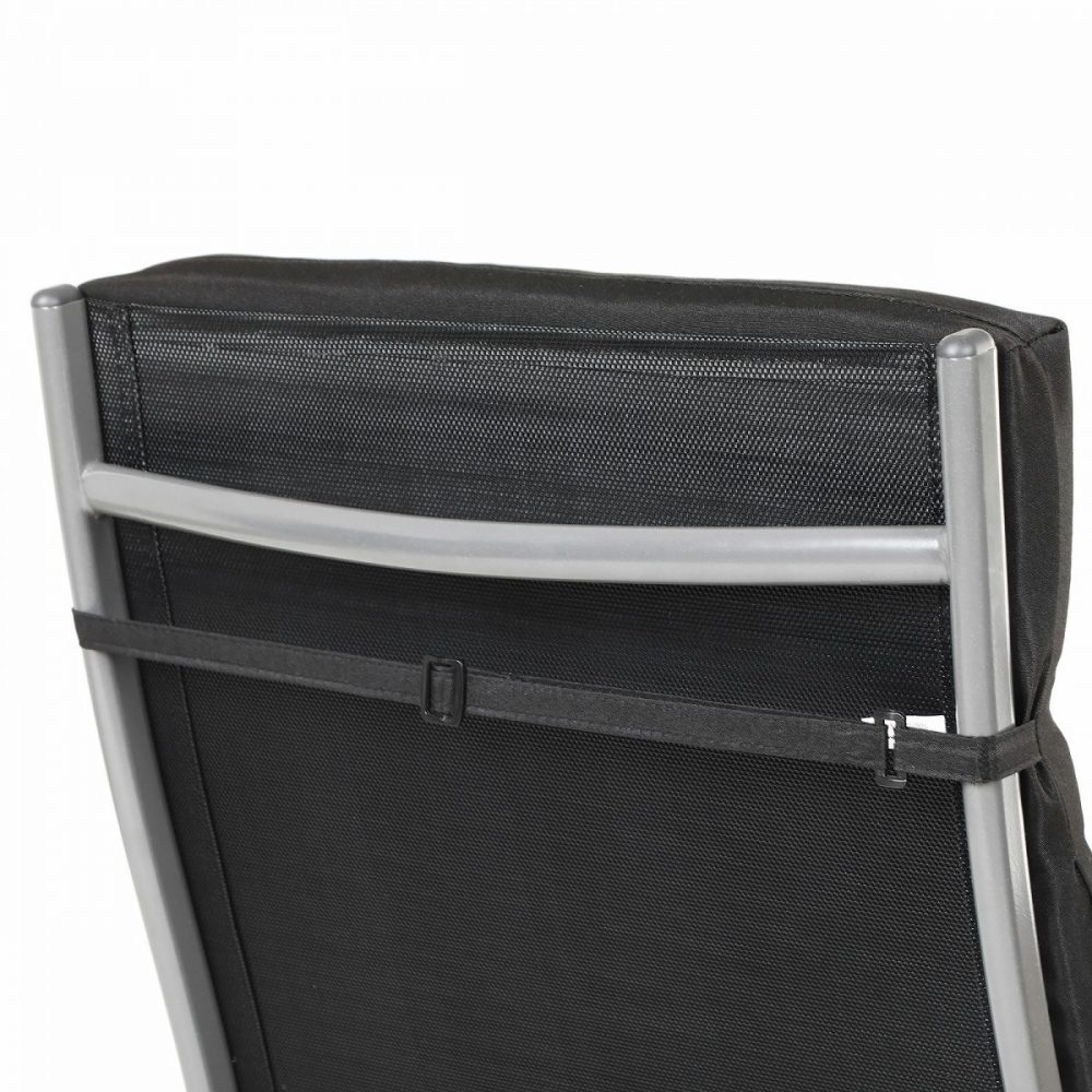 Tumbona plegable reclinable, jardín, playa, 150 kg, negro - Imagen 5