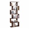Estantería de madera de 6 niveles, marrón