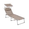 Tumbona reclinable 193x53x29 cm, gris