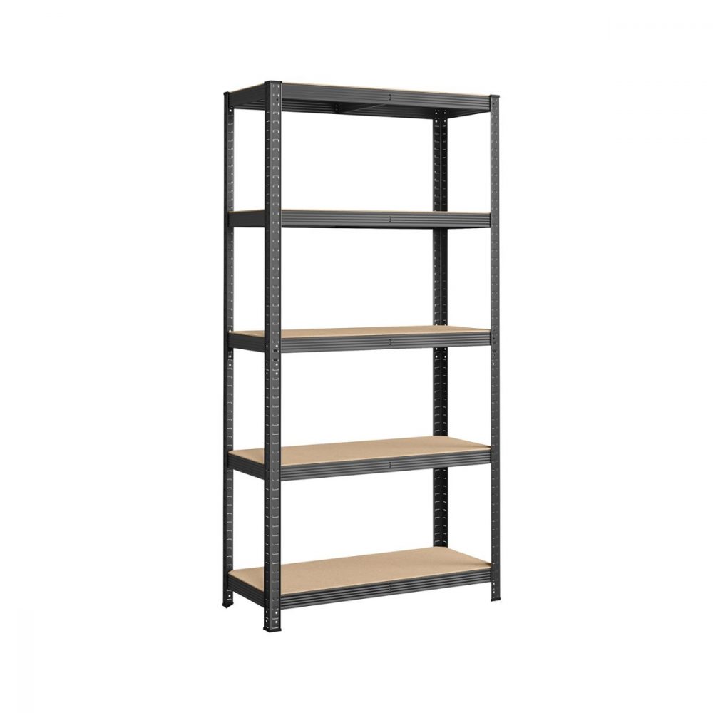Estantería pesada de 5 niveles 40x90x180 cm gris