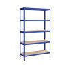 Estantería pesada de 5 niveles azul 60x120 cm