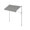 Toldo manual regulable en altura 300x120 cm gris