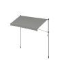 Toldo manual regulable en altura 350x120 cm gris