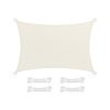 Vela de sombra 2x3 m, hdpe protección solar, beige