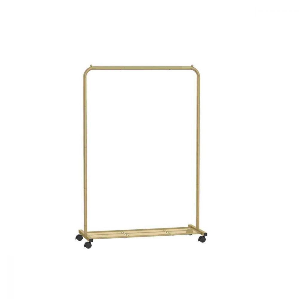 Perchero burro con ruedas, 91 cm, dorado