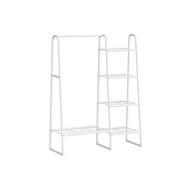 Perchero 5 estantes 40 x 101,7 x 153,3 cm blanco mate