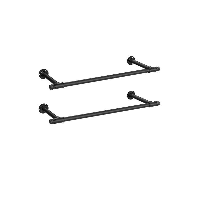 Perchero de pared estilo industrial, 30x84x7 cm, negro