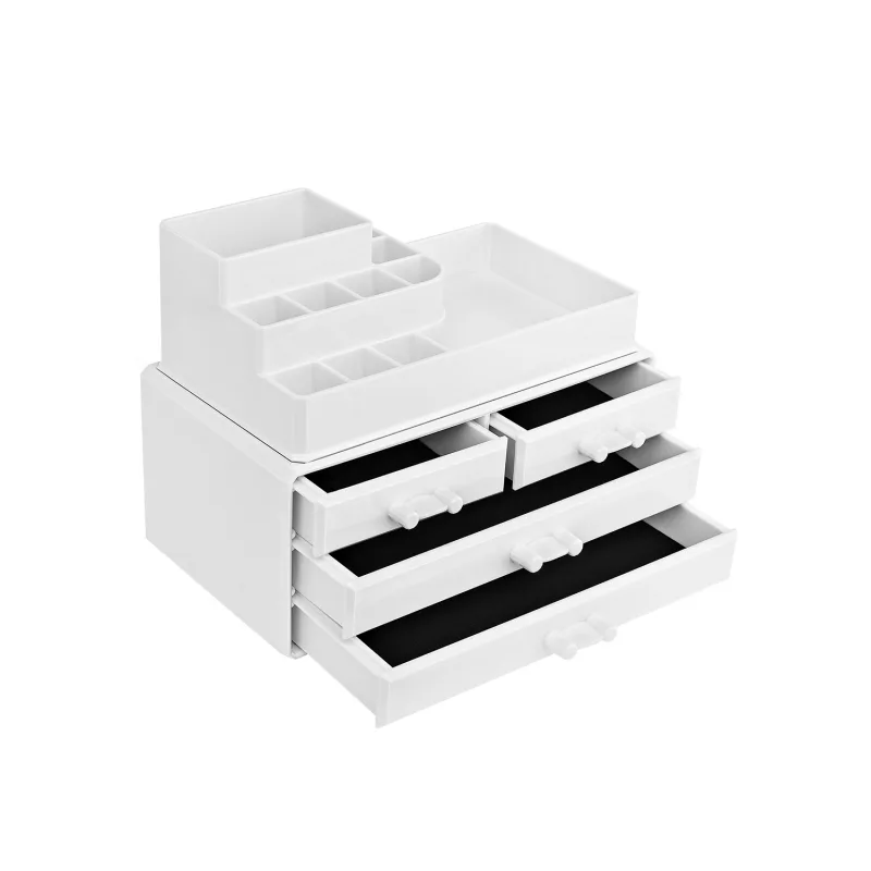 Estuche de Maquillaje con 4 Cajones Blanco