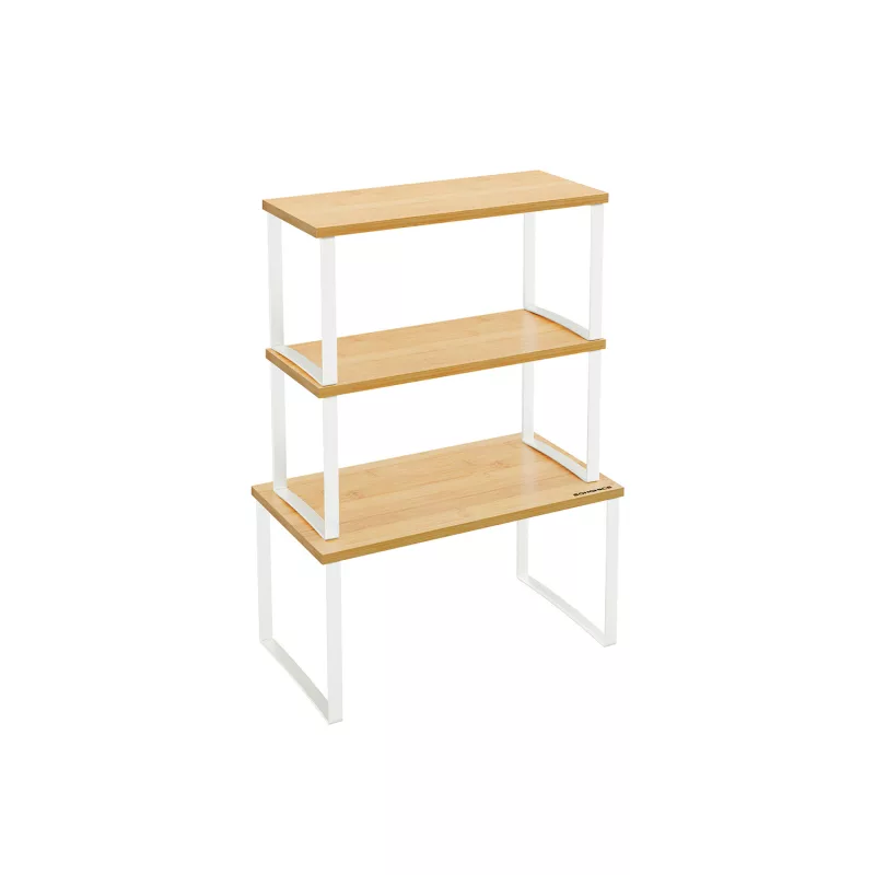 Estante para especias juego de 3 blanco crema y beige natural