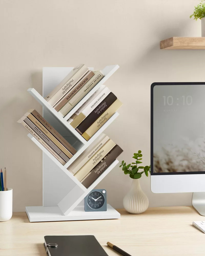 Librería de 5 Niveles Vertical Blanco Crema - Imagen 2