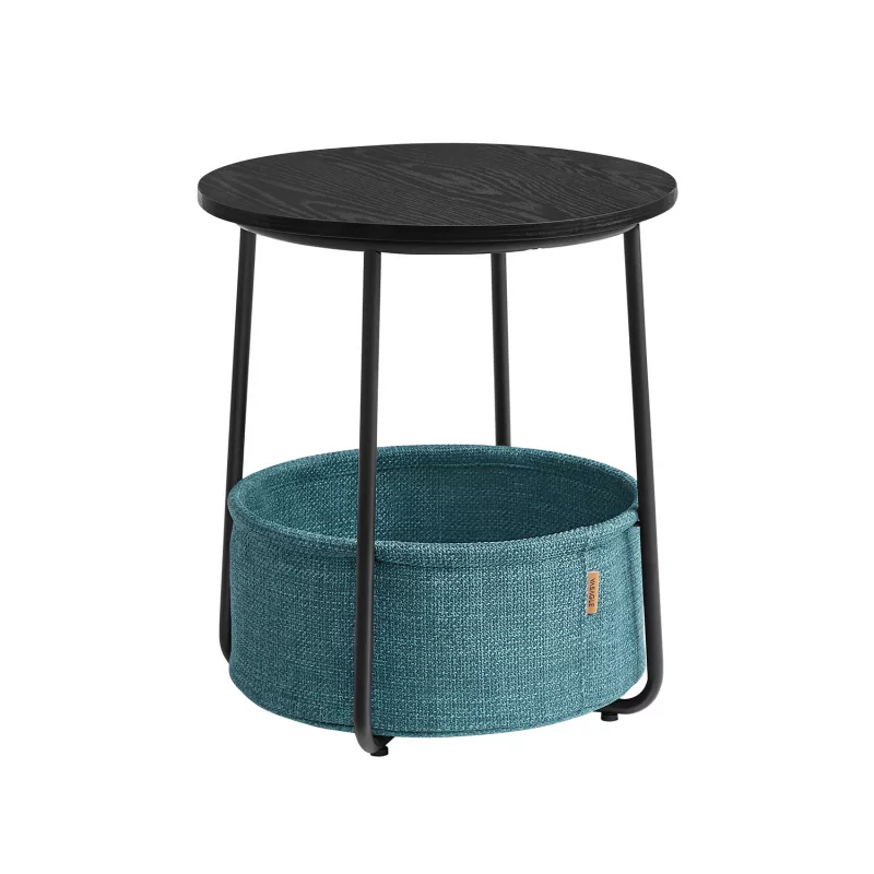 Mesa Auxiliar Negro y Turquesa Oscuro