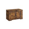 Banco almacenaje 40x76x48 cm marrón rústico