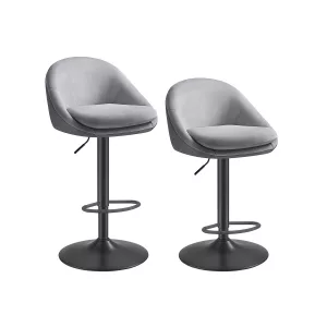 Taburete de Bar Juego de 4 Gris Paloma