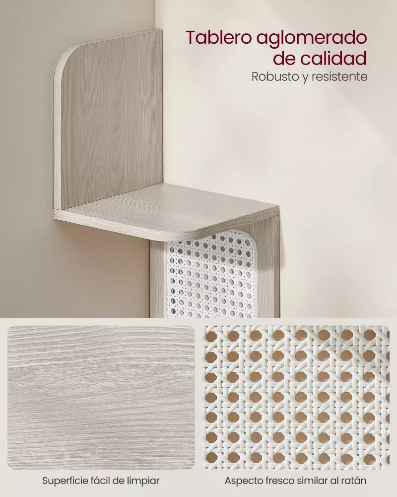 Estantería de Esquina de 5 Niveles Beige Avena - Imagen 5