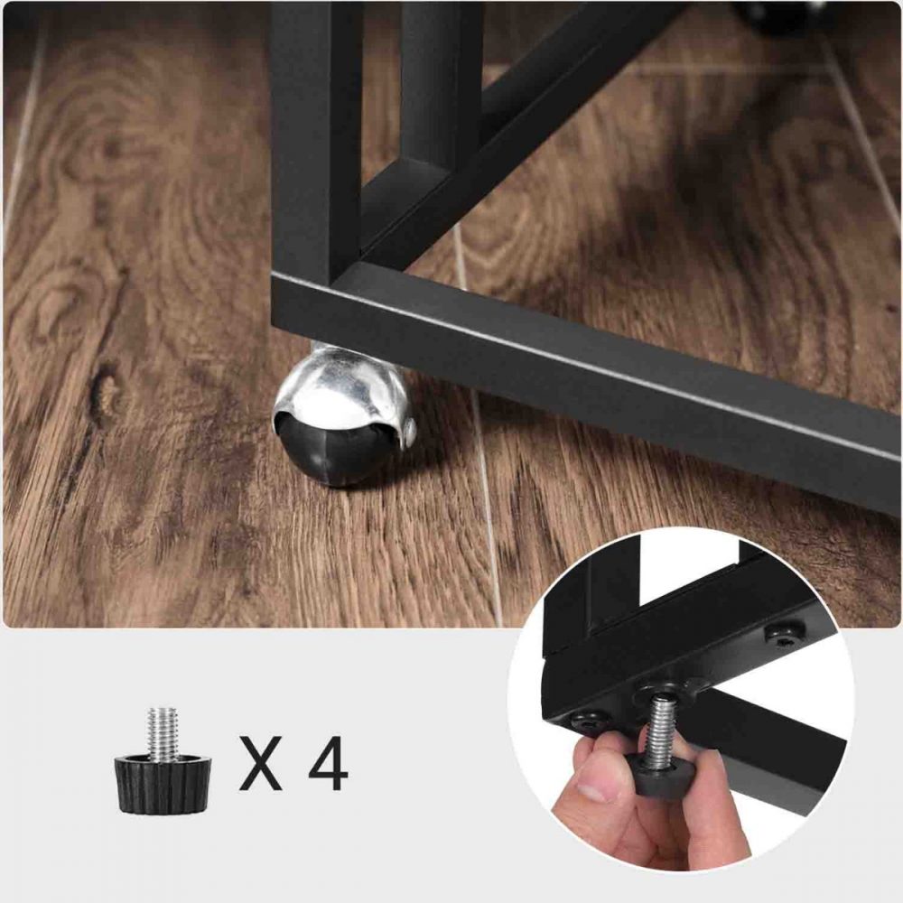 Mesa auxiliar con ruedas, estilo retro, greige - Imagen 5