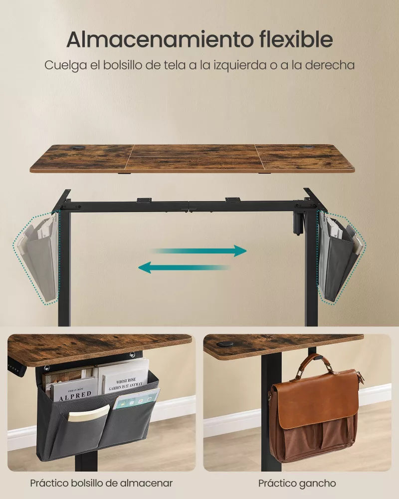 Escritorio Eléctrico Regulable en Altura 60 x 140 x (72-120) cm - Imagen 4