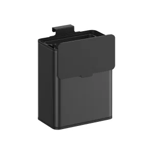 Cubo de basura colgante 8 l con tapa negro tinta