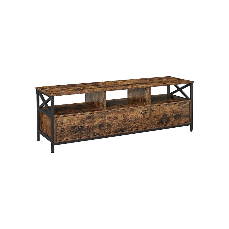 Mueble de tv industrial hasta 65 pulgadas marrón