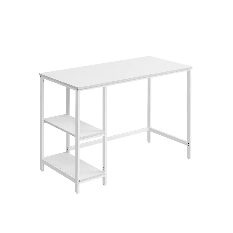 Escritorio con 2 Estantes Industrial Blanco Arce