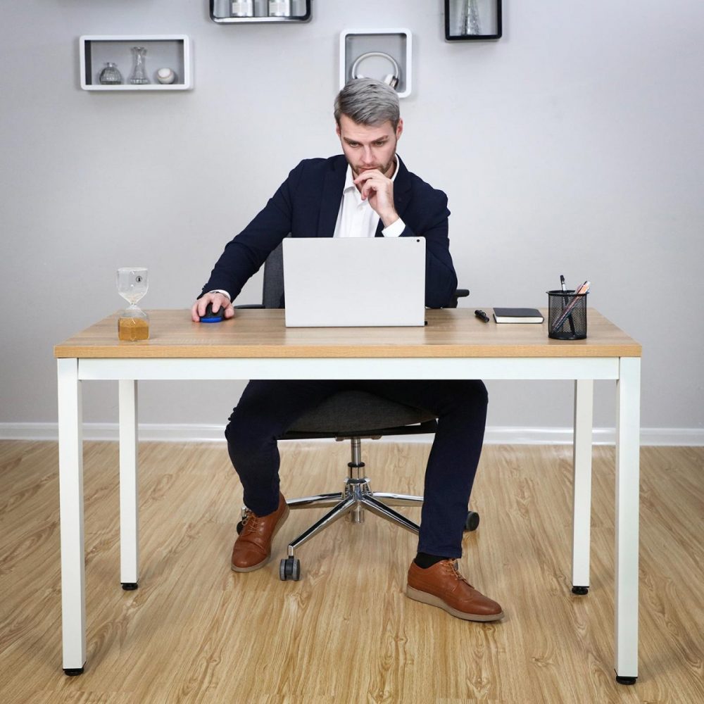 Mesa de ordenador 120x76x60 cm color madera - Imagen 2