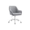 Silla de oficina con superficie de tela gris paloma