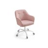 Silla de estudio giratoria altura ajustable acero rosa