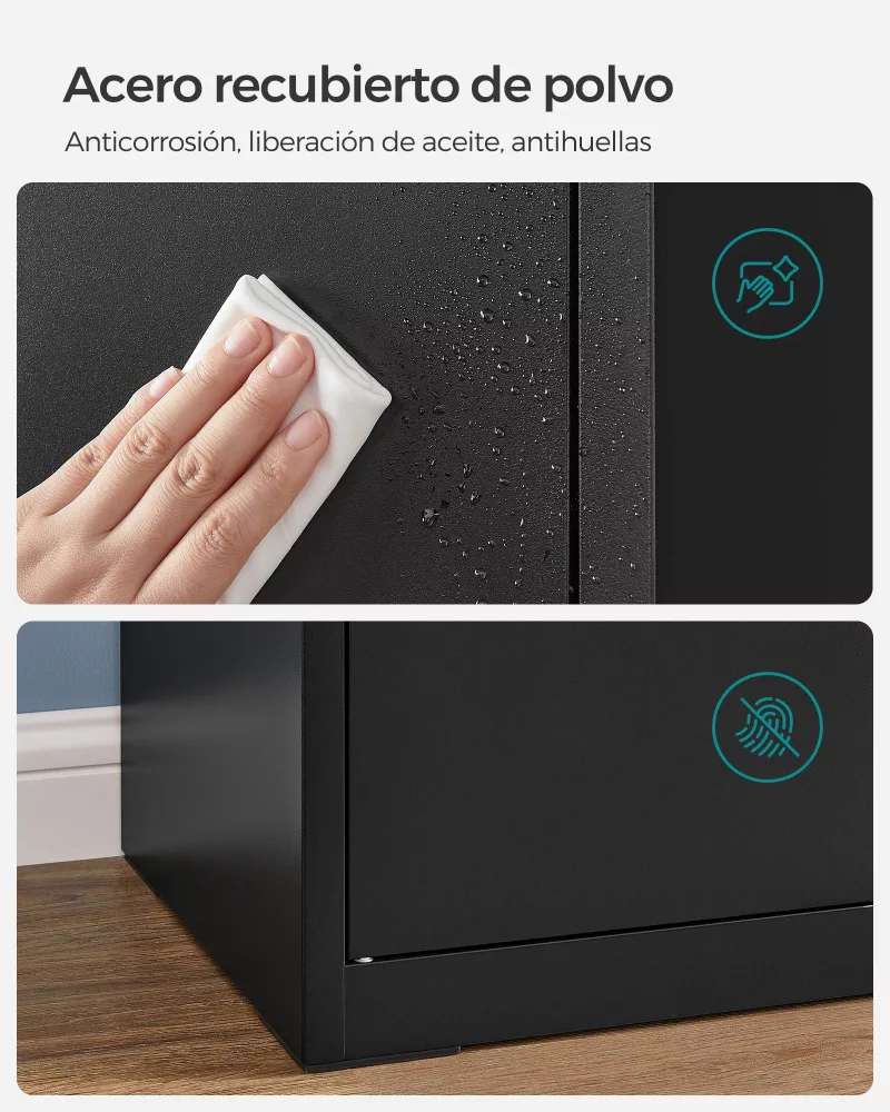 Armario de Almacenamiento de Acero Negro - Imagen 4