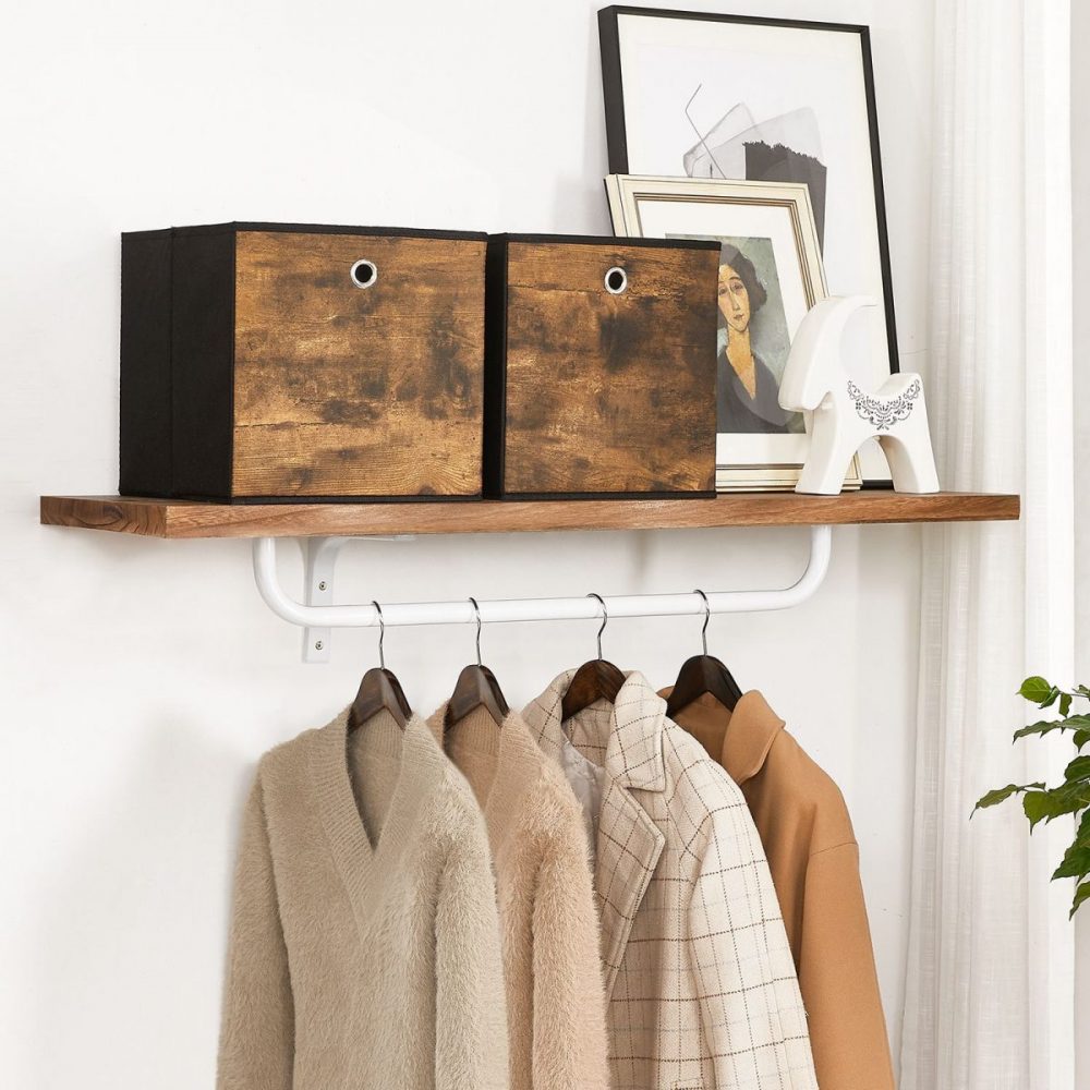 Juego de 6 cajas de almacenamiento marrón rústico y negro - Imagen 4